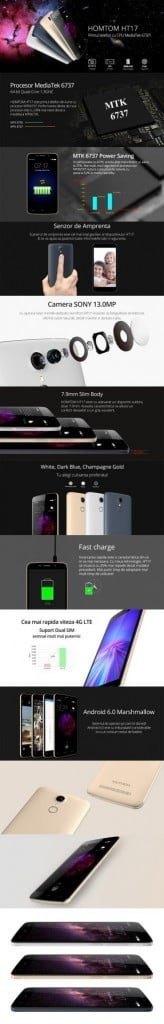 Vezi ofertele de pret telefoane sub 500 lei! HomTomHT17 pret redus sub 500 lei